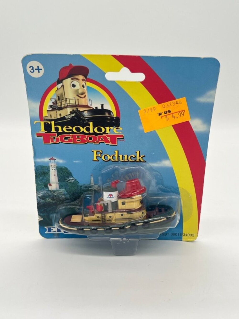 Vintage 1998 ERTL Theodore Tugboat Foduck #34003 Sealed Die Cast Toy